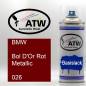 Preview: BMW, Bol D' ore Rot Metallic, 026: 400ml Sprühdose, von ATW Autoteile West.